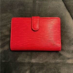 Louis Vuitton Red Epi Kisslock Wallet